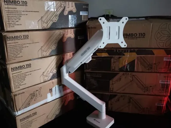 Suporte articulado pistão a gás até 32 pol novo, branco