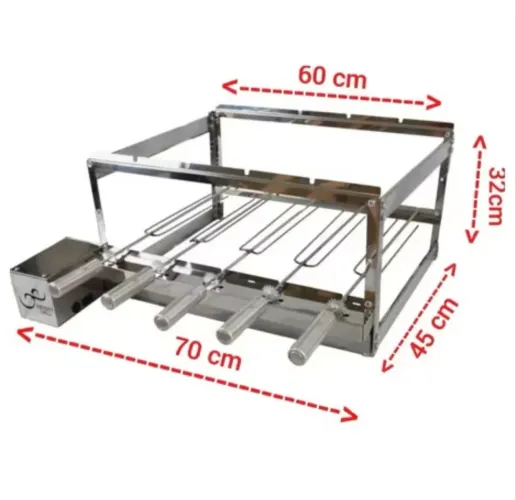 CHURRASQUEIRA GIRA GRILL 5 ESPETOS - INFINITY GRILL - INOX - BIVOLT