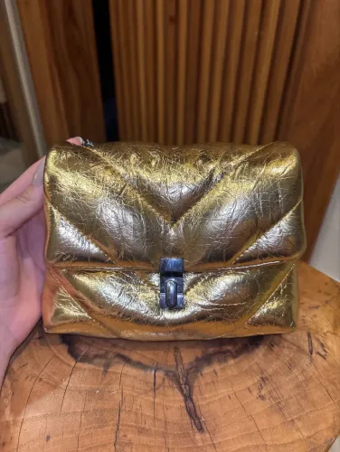 Bolsa de festa dourada - Zara