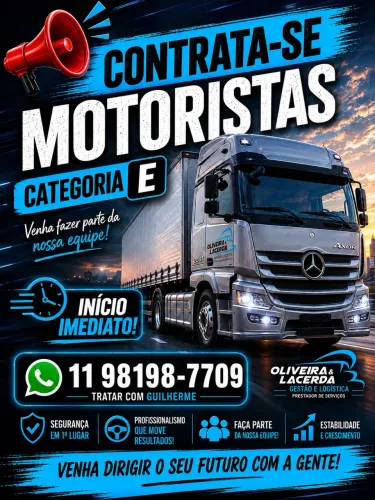 Vaga para motorista categoria E