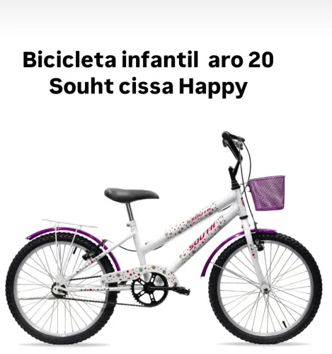 Bicicleta Infantil aro 20 Souht Cissa Branca