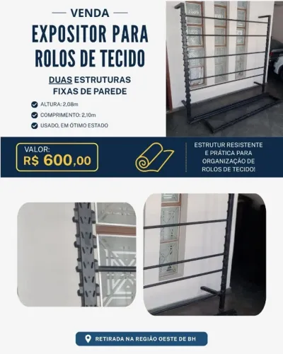EXPOSITOR DE MALHA/TECIDOS