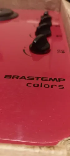 Cooktop Brastemp 4 Bocas Vermelho ? Funcionando ? Sem Grades/Trempes