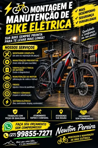 Montagem é manutenção de bike elétrica