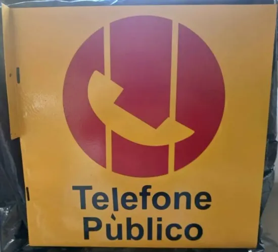 Placa telefone antigo