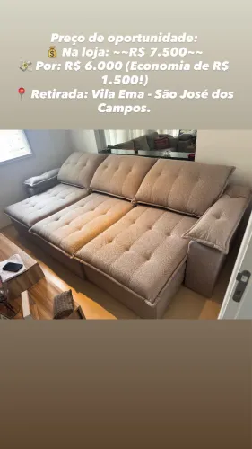 Sofá retrátil 3 lugares