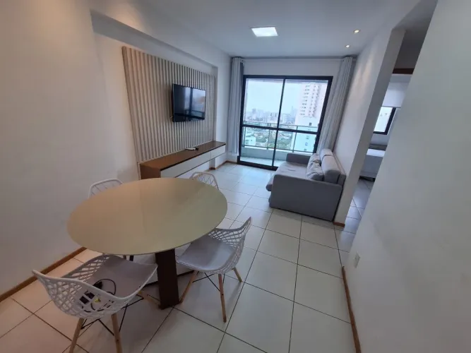 LINDO APTO, 1 QTS, 1 SUÍTE MOBILIADO 49m2