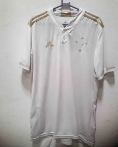 Camisa do Cruzeiro número II Centenário branca e dourado