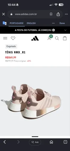 Adidas NMD musculação 