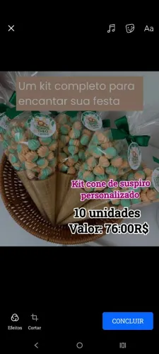 Suspiros personalizados para festa 