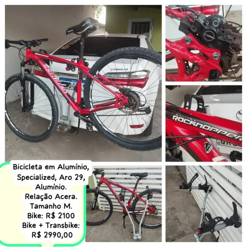 Bicicleta em alumínio especialized, aro 29.