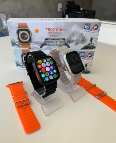 Smartwatch T800 Ultra com Chamadas Bluetooth e Monitor de Saúde