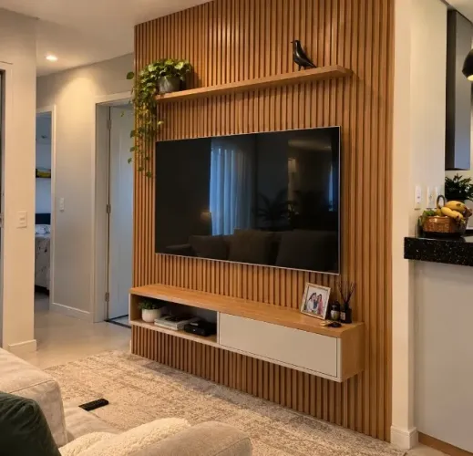 Painel Ripado Para TV Até 75 Polegadas (Entrego Hoje Novo Embalado)
