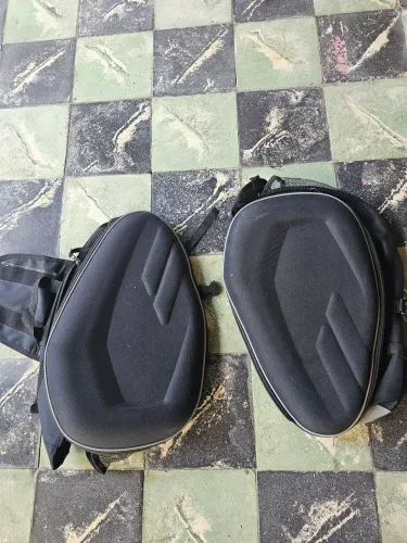Bolsa alforge baú  lateral para banco de moto 