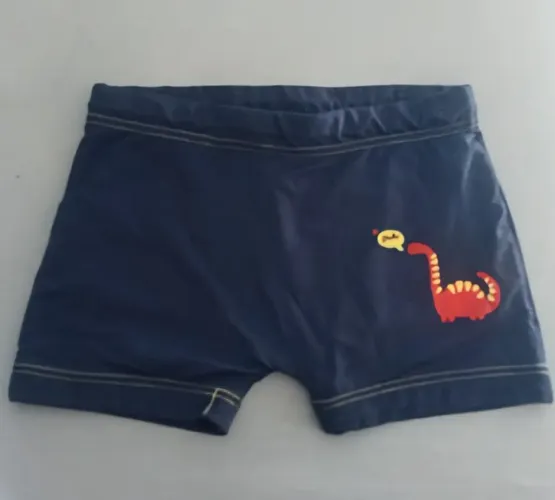 Sunga infantil dinossauro Tip Top Tam 6 anos azul marinho