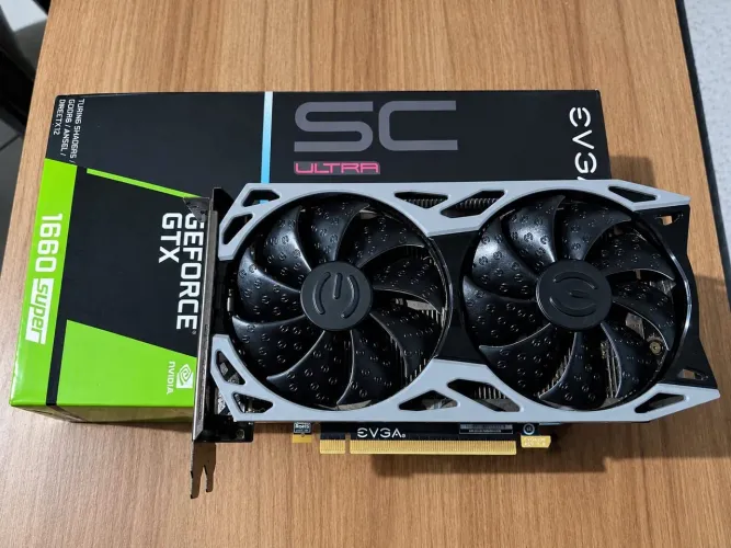 Placa de Vídeo GTX 1660 Super 6GB, EVGA com caixa, Aceito cartão, NÃO faço olx Pay!!