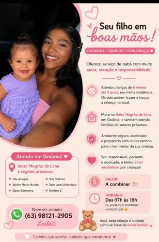 Está a procura de babá? Entre em contato comigo!?