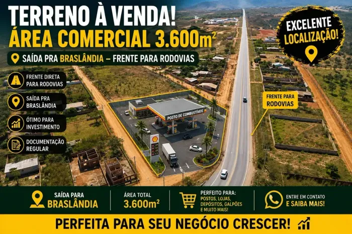 Imóvel para venda tem 3600 metros quadrados em Jardim Brasília II - Águas Lindas de Goiás