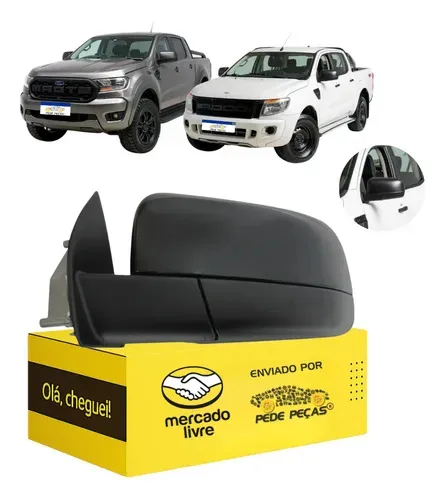 Retrovisor Ford Ranger 2013 14 15 16 2017 Manual Esquerdo