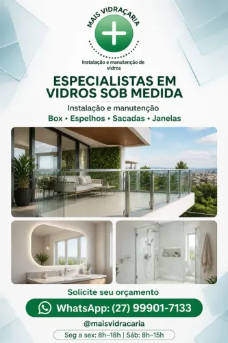 Mais vidraçaria instalação e manutenção o melhor preço