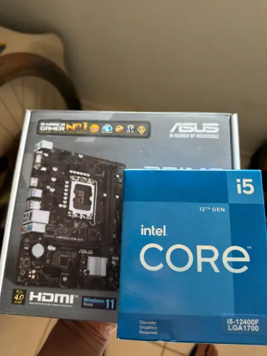 Kit I5 12400 e placa mãe Asus