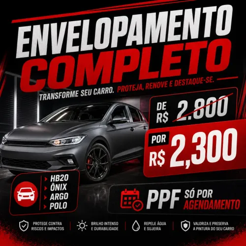 ENVELOPAMENTO COMPLETO COM PREÇO ESPECIAL