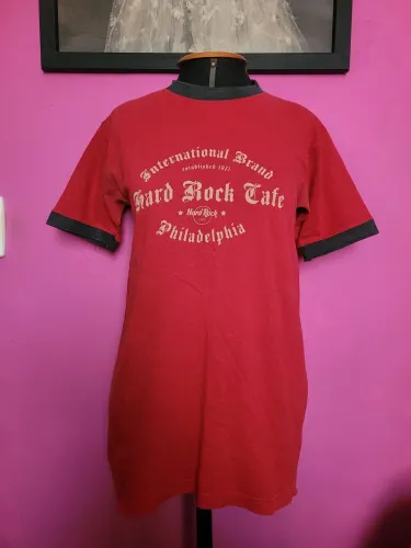 blusa goluda vintage hard rock café vermelha