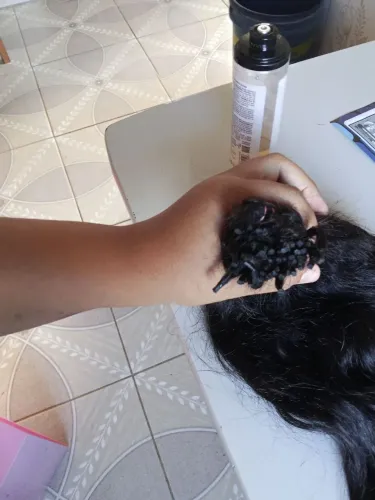 Cabelo humano 70 cm