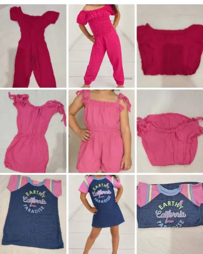 Kit Infantil Verão 3 Anos - 3 Peças Femininas Rosa