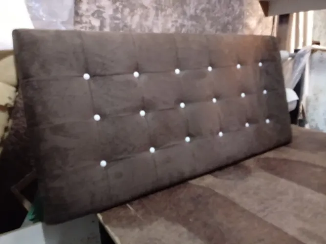 Cabeceira de placas em suede
