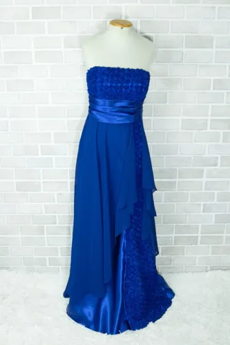 Vestido Longo de Festa Azul Royal - Tamanho P
