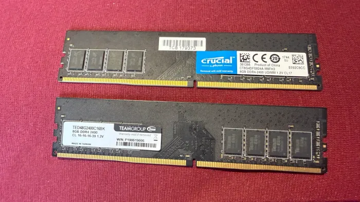 2 Memória ram ddr4 2400mhz para desktop 8 gb cada total 16gb