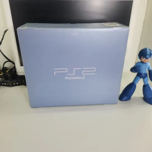 Playstation 2 edição Aqua Blue CIB original