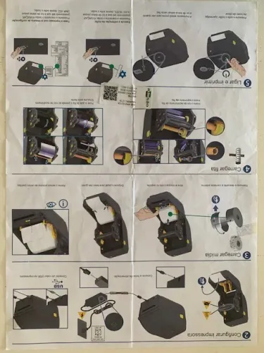 impressora zebra de etiquetas e código de barra