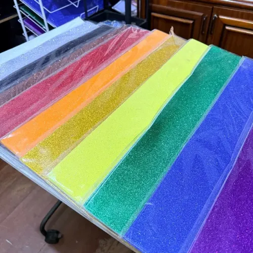 Placas de Eva glitter adesivado 40x60cm várias cores