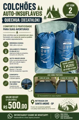 Colchões auto-insufláveis Quechua 