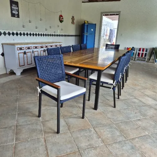 CADEIRA COM BRAÇO EM CORDA NÁUTICA
