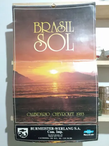 Calendário antigo GM Concessionária 1983
