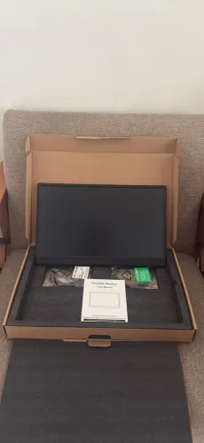 LucZeng Monitor Portatil 15,6'', FHD 1080P Extensor de Monitor Com USB C Dupla/HDMI