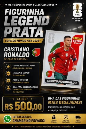 Figurinha legend Cristiano Ronaldo Prata