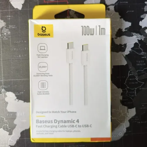 Cabo Baseus 100W USB-C Para USB-C Carregamento Ultra Rápido PD 1m