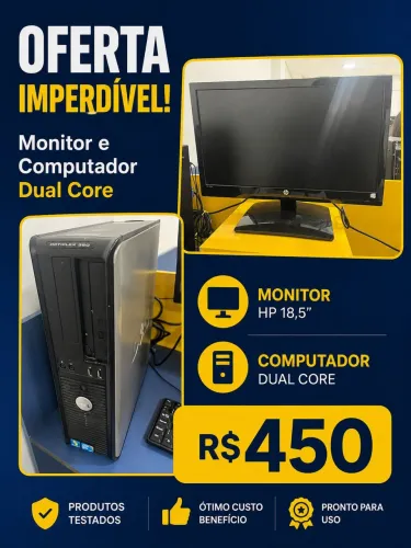 Computador e monitor 
