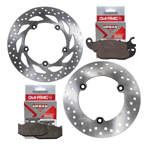 Kit disco de freio e pastilhas da fazer 250
