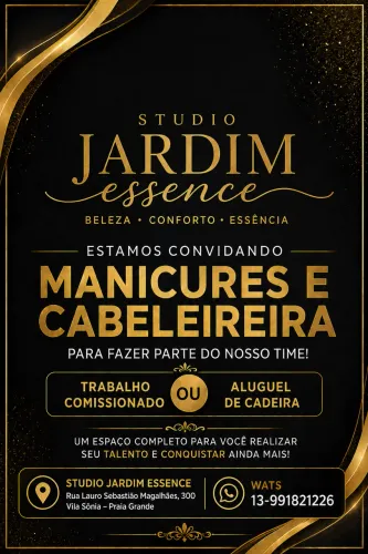 Procuro manicures e cabeleireira para parceria podendo ser comissão ou aluguel de cadeira 
