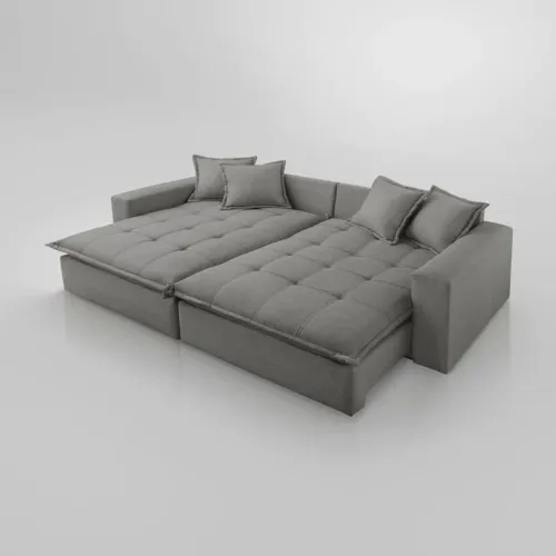 Sofá Cama Jupiter 3 Lugares Retrátil e Reclinável 2,30m