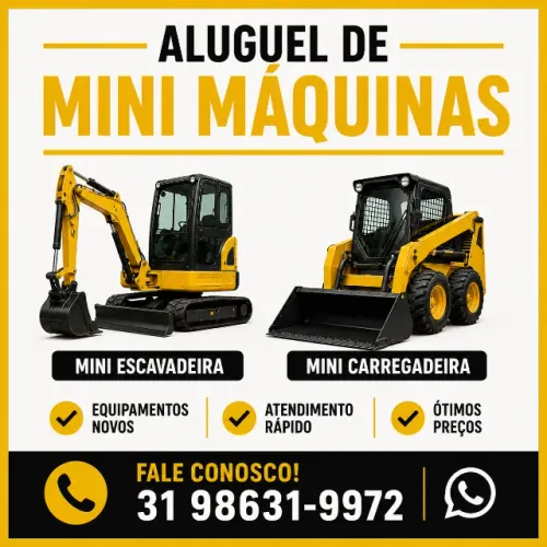 locação de mini máquinas