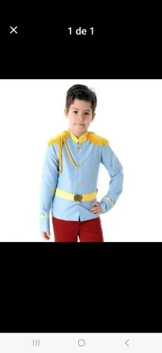 Fantasia Príncipe Luxo Infantil G