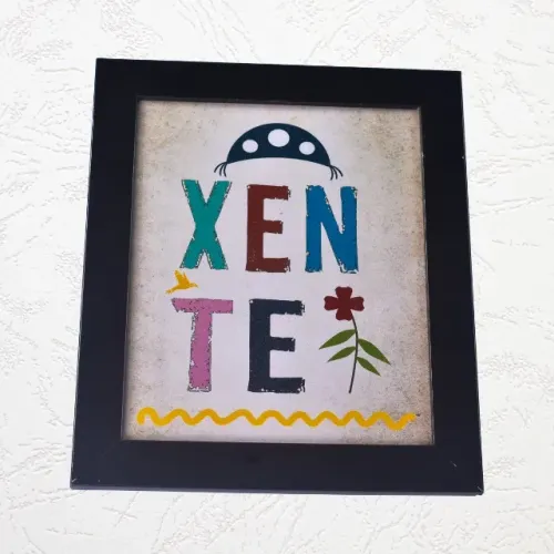 Quadro Decorativo com Moldura Xente Estilo Rústico com Identidade Nordestina