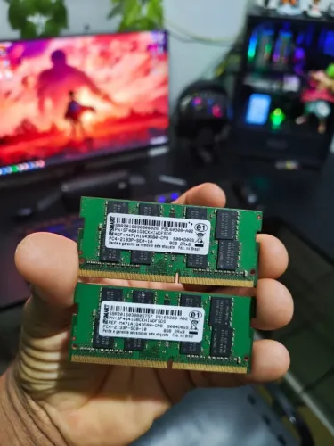 Dois pentes de Memoria 8 gigas notebook 2133mhz