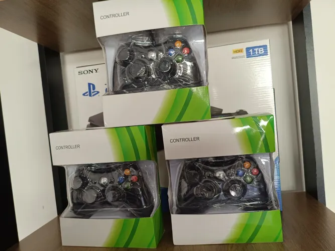 Controle Xbox 360 com fio compatível com Pc